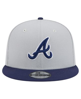 Мужская кепка-бейсболка Atlanta Braves New Era серого / темно-синего цвета в 2-тонном цветовом наборе 9FIFTY Snapback