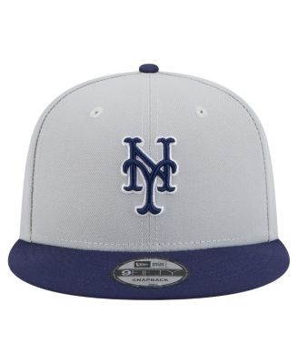 Мужская кепка New Era, серая / темно-синяя, New York Mets, 2-тонная, 9-ДЮЙМОВАЯ кепка-бейсболка