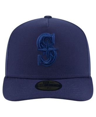 Мужская приталенная шляпа New Era темно-синего цвета Seattle Mariners Color Pack A-Frame 59FIFTY