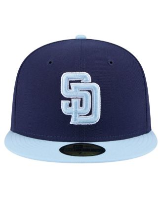 Мужская темно-синяя /светло-голубая шляпа New Era San Diego Padres Color Pack 2-Тонная приталенная шляпа длиной 59 футов