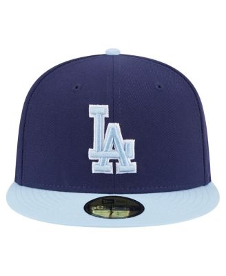 Мужская темно-синяя /светло-голубая шляпа New Era Los Angeles Dodgers Color Pack 2-Тонная приталенная шляпа длиной 59 футов