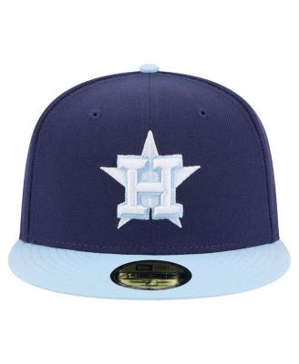 Мужская темно-синяя /светло-голубая шляпа New Era Houston Astros Color Pack 2-Тонная 59-дюймовая приталенная шляпа