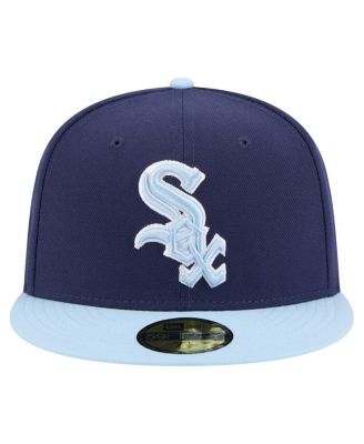 Мужская темно-синяя /светло-голубая шляпа New Era Chicago White Sox Color Pack 2-Тонная приталенная шляпа длиной 59 футов