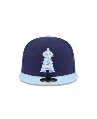 Мужская двухцветная приталенная шляпа New Era темно-синего цвета Los Angeles Angels в цветовой гамме 59FIFTY