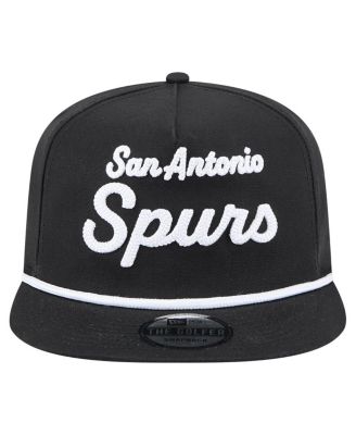 Мужская черная бейсболка для гольфа New Era с надписью команды San Antonio Spurs.