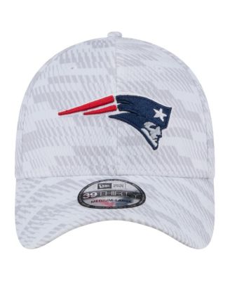 Мужская белая бейсболка New England Patriots Gameday от New Era Flex 39-го размера