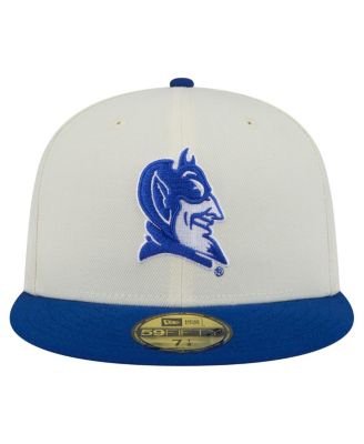 Мужская приталенная шляпа New Era кремового цвета Duke Blue Devils Chrome 59FIFTY