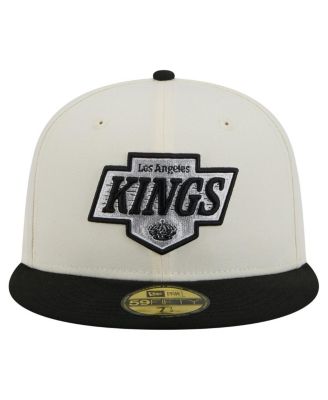 Мужская белая двухцветная приталенная шляпа New Era Los Angeles Kings Chrome длиной 59 футов.