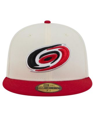 Мужская белая двухцветная приталенная шляпа Carolina Hurricanes с хромированным покрытием New Era 59FIFTY от Carolina Hurricanes