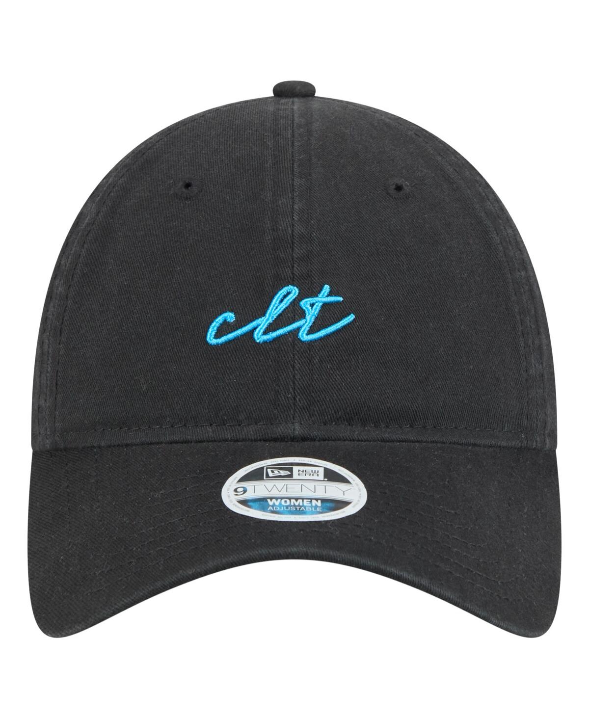 New Era Women's Black Charlotte Fc Script 9twenty Adjustable Hat