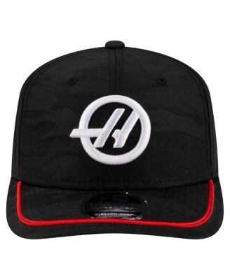 Мужская черная камуфляжная шляпа Haas F1 Team Camo 9SEVENTY с регулируемой посадкой от New Era