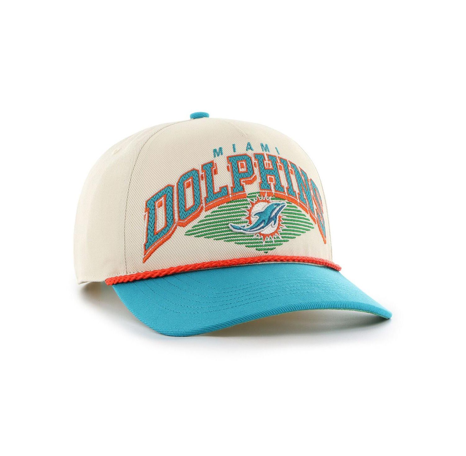 Men's Cream Miami Dolphins Pomona Rope Adjustable Hitch Hat