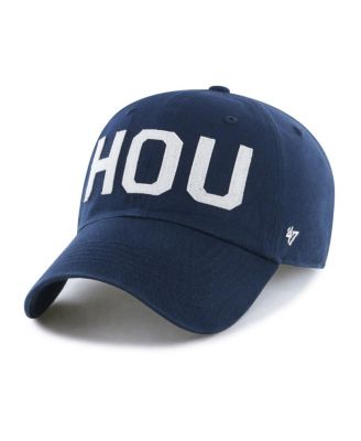 Women's Navy Houston Texans Finely Clean Up Adjustable Hat