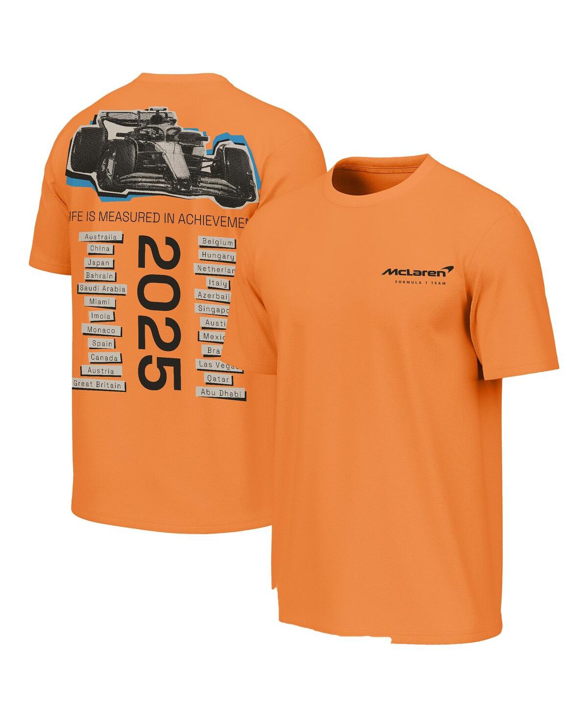 Men's Orange McLaren F1 Team City Line Up Washed T-Shirt - Orange