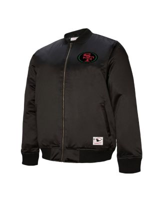 Мужская и женская черная куртка Mitchell & Ness San Francisco 49ers Black Excellence Collection Icon на полной молнии