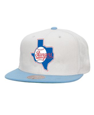 Mitchell & Ness - Men's White Texas Rangers Cooperstown Collection Basic Flip Snapback Hat