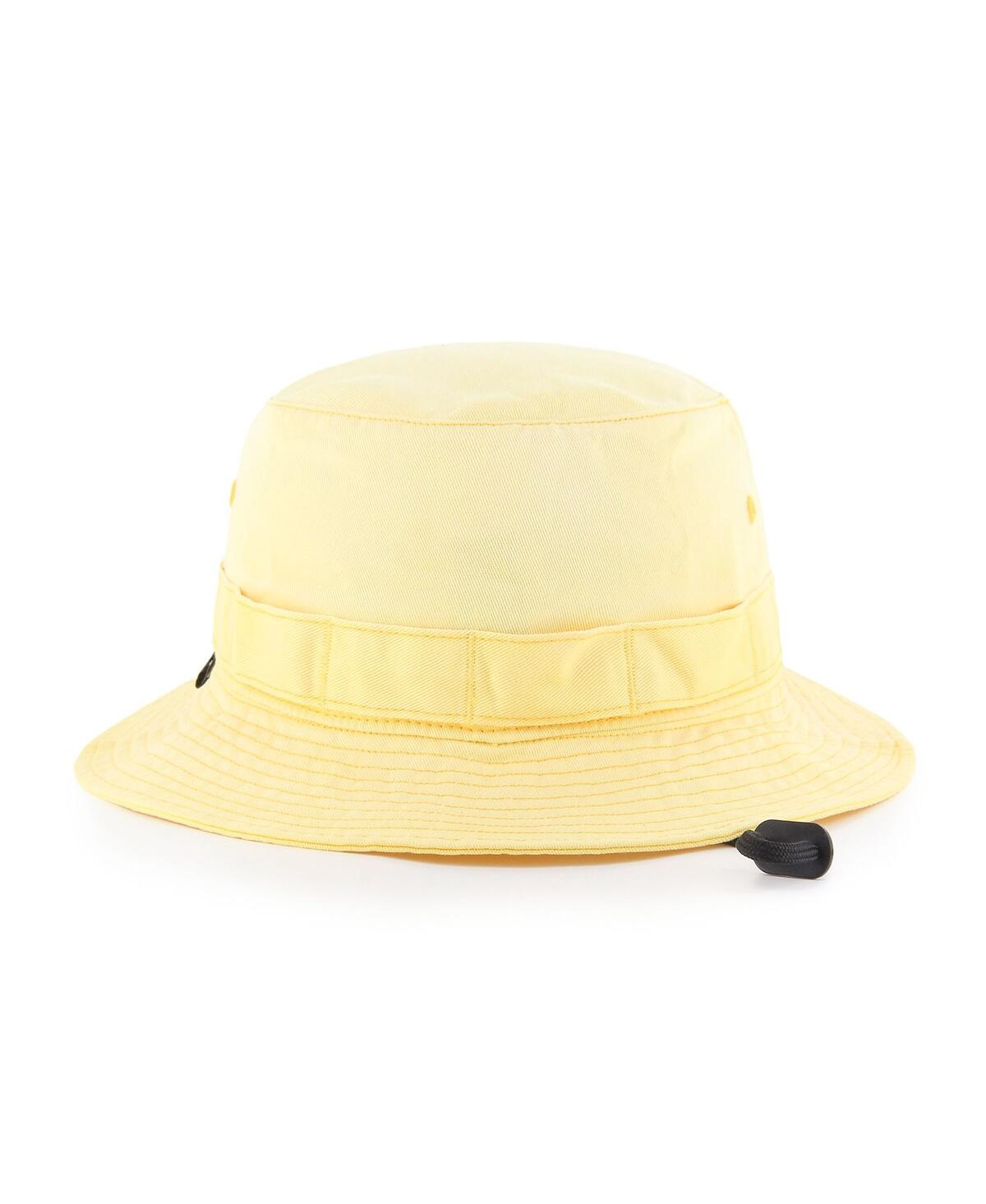 47 Brand Men'sâ Gold Los Angeles Lakers Buxton Garment Washed Bucket Hat