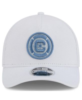 Мужская белая шляпа из джерси Chicago Fire 2025 от New Era с застежкой на крючок длиной 9 ФУТОВ и 12 дюймов с регулируемой тульей