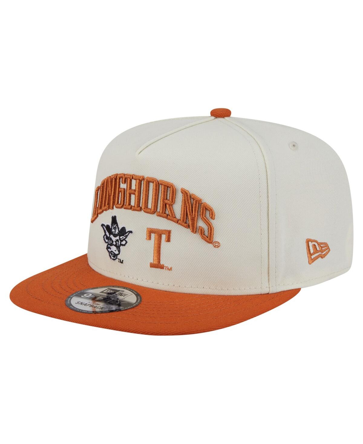 NEW ERA MEN'S WHITE TEXAS LONGHORNS COLLEGIATE 9FIFTY A-FRAME SNAPBACK HAT 