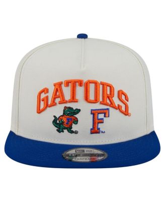 Мужская белая кепка Florida Gators Collegiate 9FIFTY A-образной формы с застежкой-молнией New Era