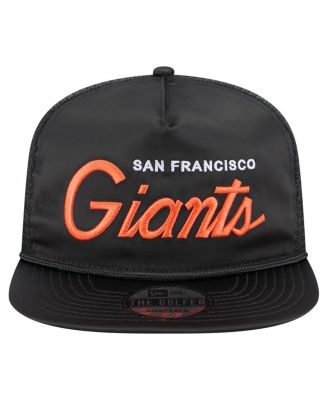Мужская черная шляпа с регулируемой посадкой для гольфа San Francisco Giants в стиле ретро с атласной надписью New Era