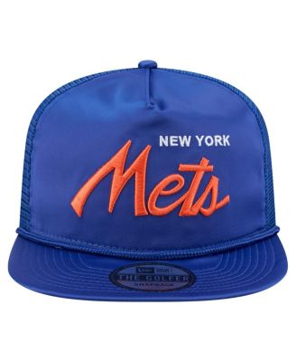 Мужская регулируемая шляпа гольфиста New Era Royal New York Mets в стиле ретро с атласной надписью 