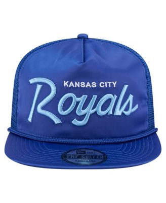 Мужская регулируемая шляпа гольфиста с атласным принтом в стиле ретро Royal Kansas City Royals от New Era для мужчин
