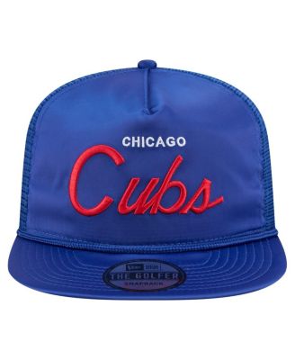 Мужская регулируемая шляпа гольфиста Royal Chicago Cubs в стиле ретро с атласной надписью New Era для мужчин