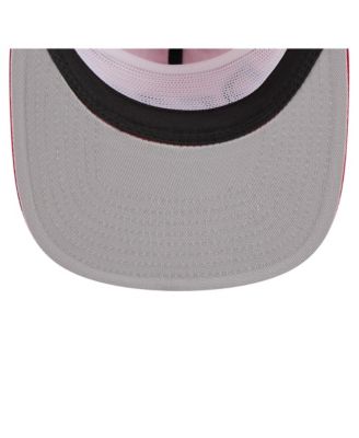 Men's Red Los Angeles Angels Retro Satin Script Golfer Adjustable Hat