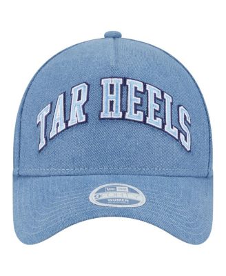 Женская джинсовая шляпа New Era North Carolina Tar Heels с А-образным вырезом и регулируемой высотой 9 футов