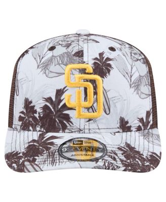 Мужская коричневая шляпа San Diego Padres Hula Trucker 9SEVENTY с регулируемой длиной, Новая эра