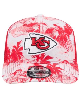 Мужская красная кепка дальнобойщика Kansas City Chiefs Hula 9SEVENTY с регулируемой длиной, новая эра