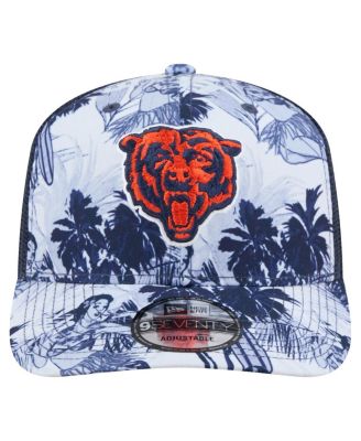 Мужская темно-синяя шляпа дальнобойщика Chicago Bears Hula 9SEVENTY от New Era с регулируемой длиной