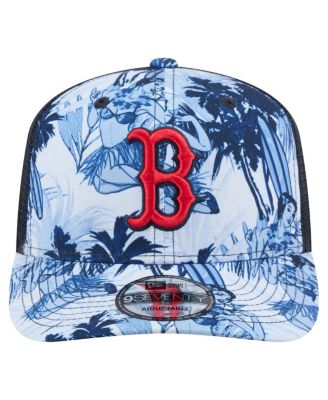 Мужская темно-синяя бейсболка New Era Boston Red Sox Hula Trucker 9SEVENTY с регулируемой длиной