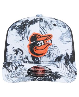 Мужская черная шляпа Baltimore Orioles Hula Trucker 9SEVENTY с регулируемой длиной, новая эра