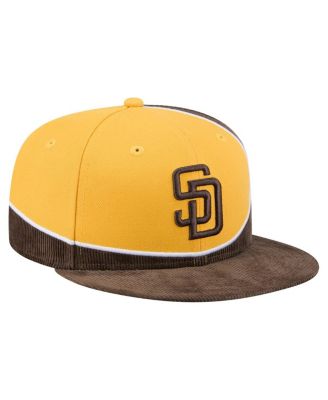 Men's Brown/Gold San Diego Padres Retro Split Corduroy Snapback Hat