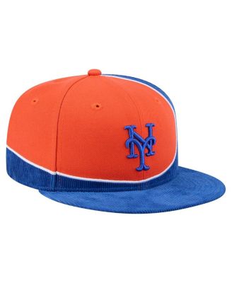 Men's Royal/Orange New York Mets Retro Split Corduroy Snapback Hat