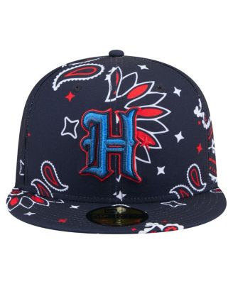 Мужская приталенная шляпа New Era темно-синего цвета Houston Texans Paisley 59 размера 