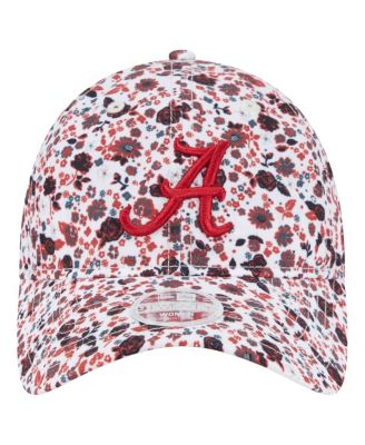 Женская белая шляпа New Era Alabama Crimson Tide Blooming с регулируемой длиной 92 см.