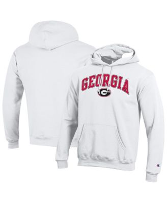 Champion - Men's White Georgia Bulldogs Arched Logo Fleece Pullover Hoodie
