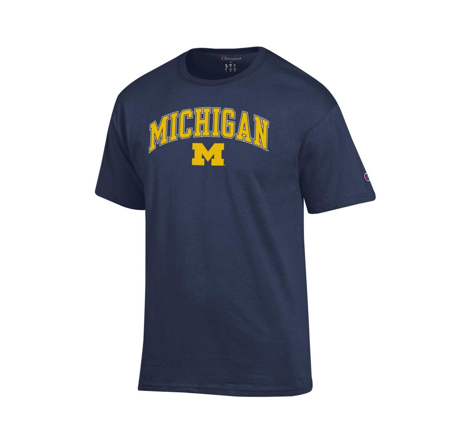 Men's Maize Michigan Wolverines Arch Over Logo T-Shirt