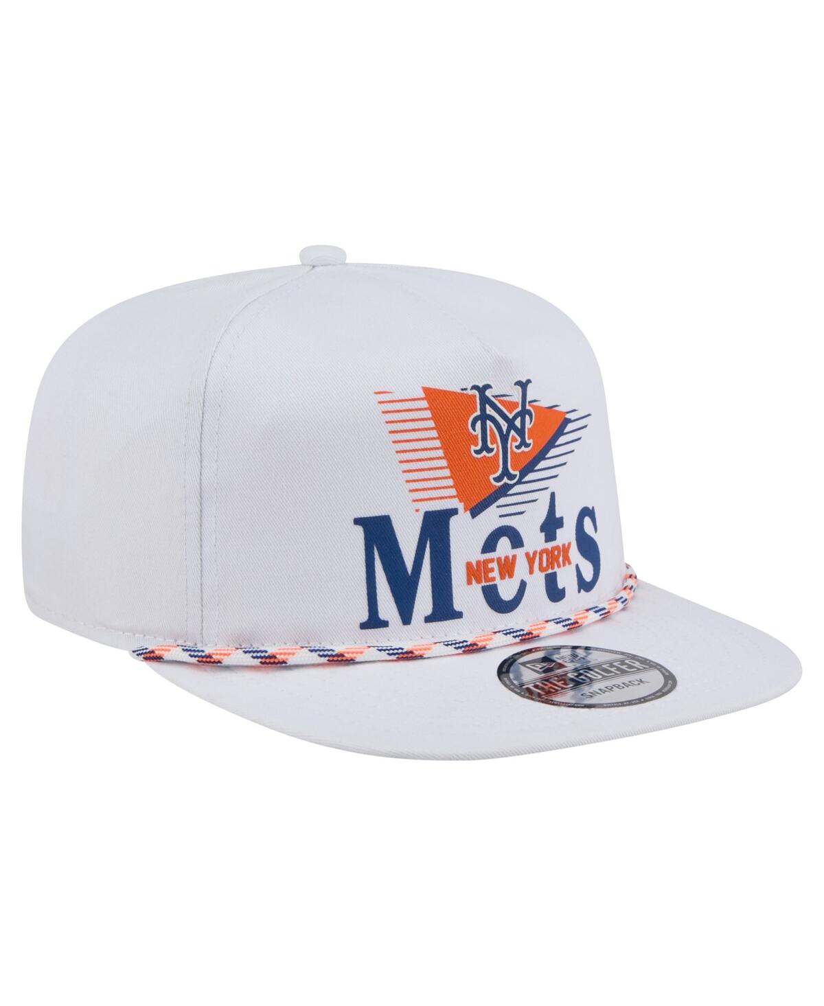 NEW ERA MEN'S WHITE NEW YORK METS COLLIDE GOLFER SNAPBACK HAT 