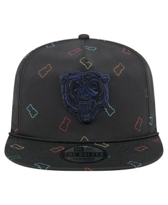 Мужская черная регулируемая шляпа для гольфа Chicago Bears Gummy от New Era