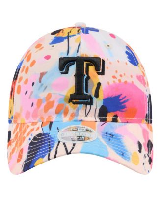 Женская белая шляпа Texas Rangers акварельной расцветки New Era с регулируемой длиной 92 см.