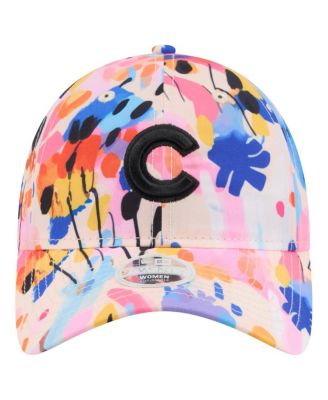 Женская белая шляпа Chicago Cubs акварельной расцветки New Era с регулируемой длиной 92 см