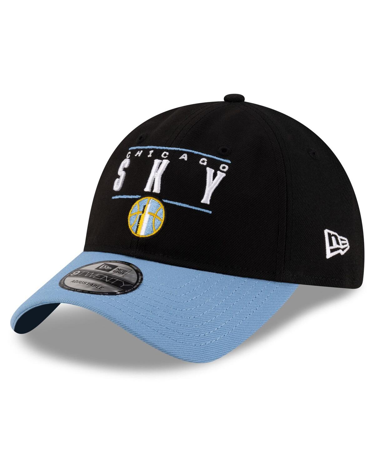 New Era Men's And Women's Black/sky Blue Chicago Sky 2025 Wnba Draft 9twenty Adjustable Hat