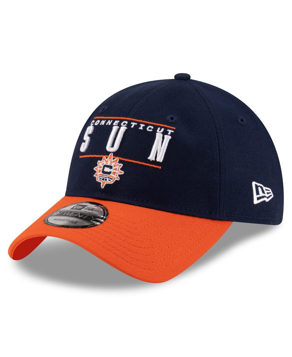 New Era Men's And Women's Navy/orange Connecticut Sun 2025 Wnba Draft 9twenty Adjustable Hat