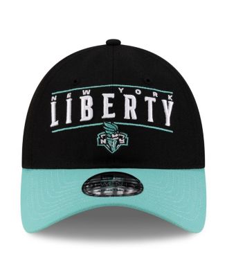Мужская и женская черно-зеленая кепка New York Liberty 2025 WNBA Draft 9TWENTY с регулируемой головкой New Era для мужчин и женщин.