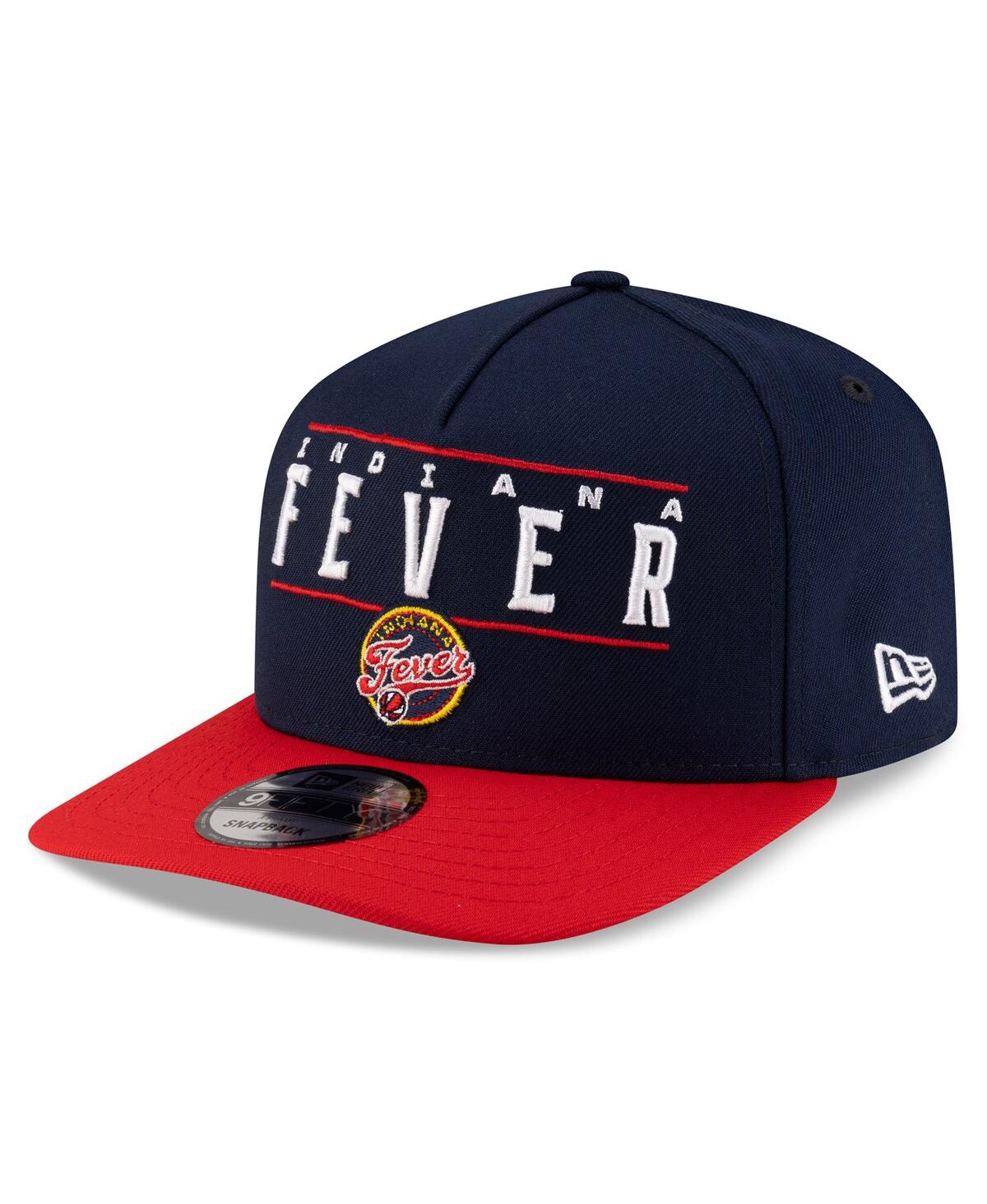 New Era Men's And Women's Navy/red Indiana Fever 2025 Wnba Draft A-frame 9fifty Snapback Hat