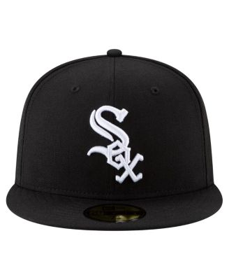 Мужская черная шляпа New Era Chicago White Sox, посвященная 125-летию клуба, 59-го размера, облегающая фигуру.